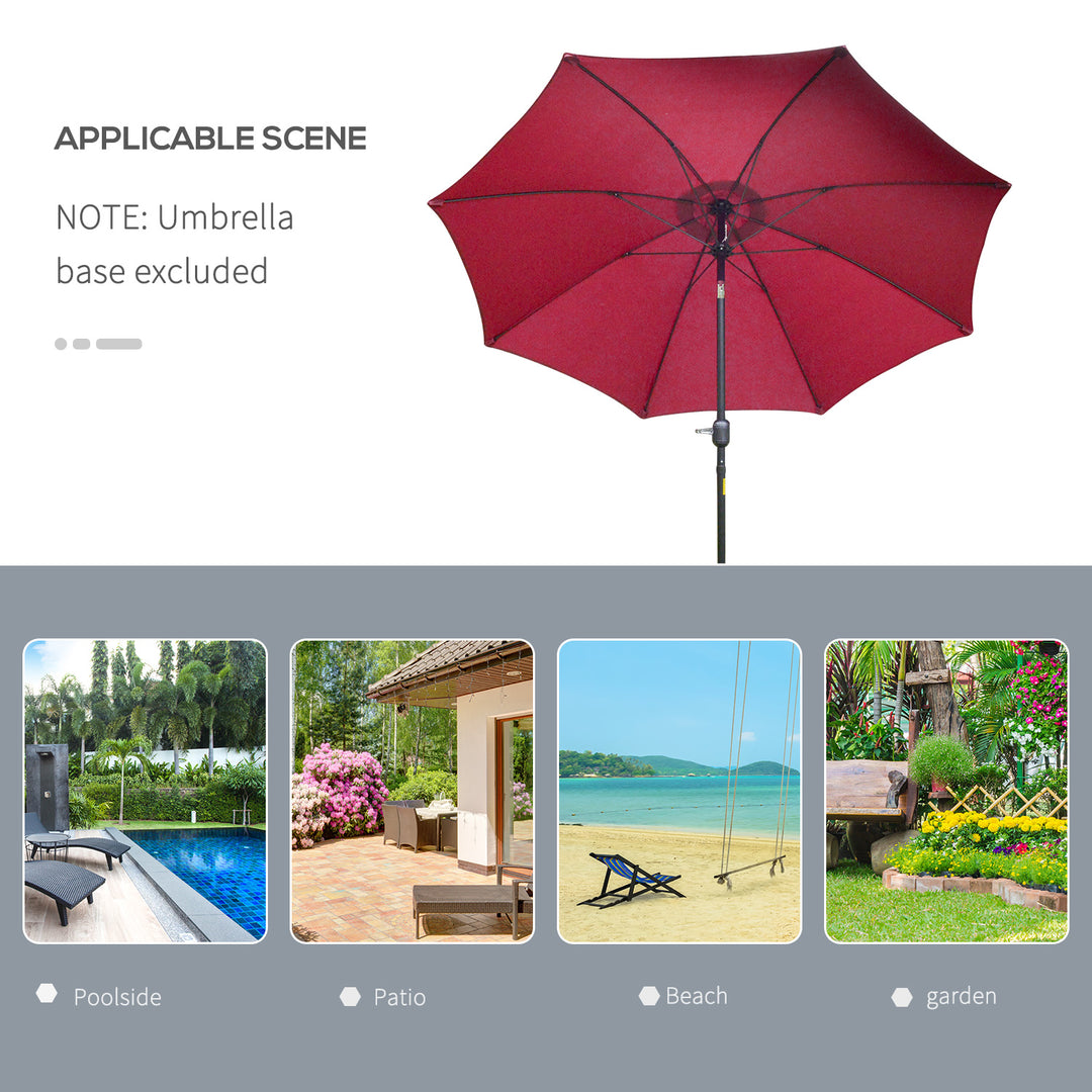 Umbrella Parasol 2.6m -Red