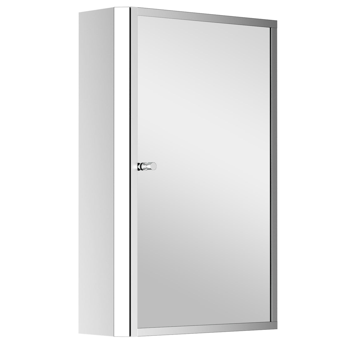 60L X 40W X 13T cm Stainless Steel Wall Mirror Cabinet-Silver