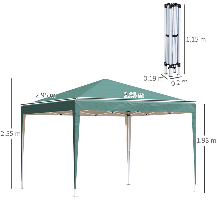 3 x 3 meter Garden Heavy Duty Canopy Rentals Marquee Party Tent Folding Wedding Canopy-Green