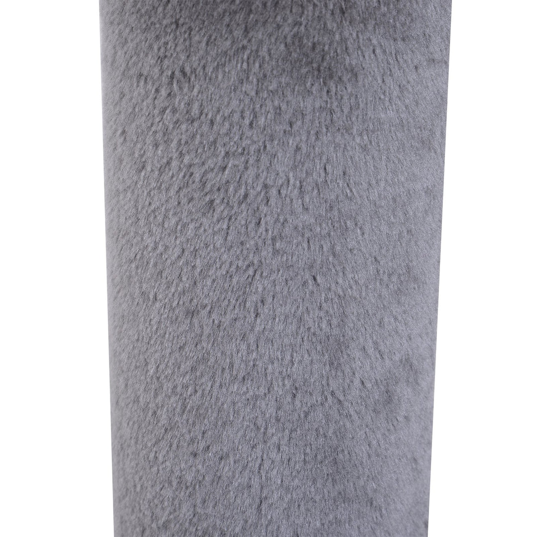 PawHut Cats Floor to Ceiling Scratching Post w/ 5-Tier Plush Leisure Platforms Grey