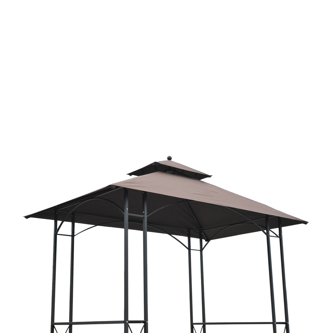 Outsunny BBQ Tent 250L× 150W × 255H cm-Black/Coffee