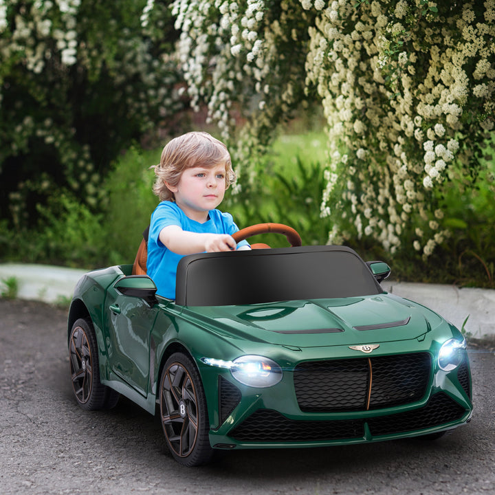 Bentley Bacalar Licensed 12V Kids Electric Ride on Car with Remote Control, Powered Electric Car with Portable Battery, Music, Horn, Lights, Suspension Wheels, for Ages 3-5 Years - Green