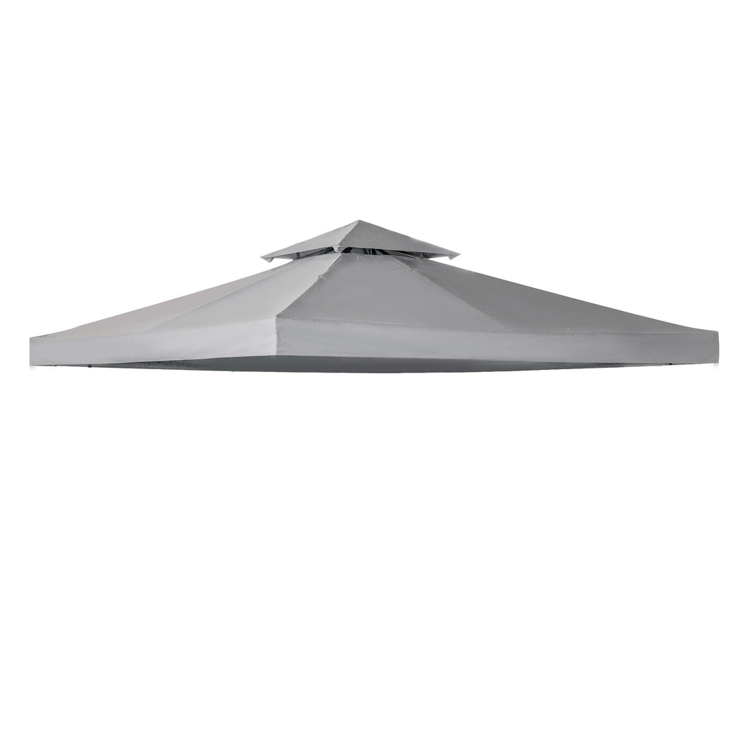 Outsunny 3 x 3(m) Gazebo Canopy Roof Top Replacement Cover Spare Part Light Grey (TOP ONLY)