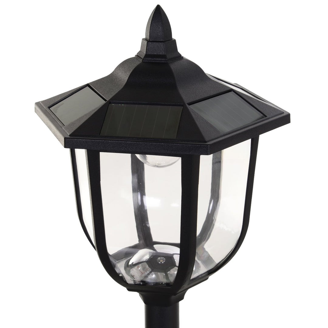 Tall Free-Standing Garden Lamp Post- Black