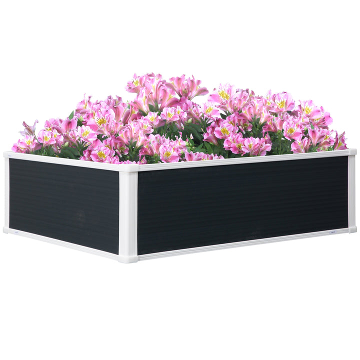 Outsunny Garden Raised Bed Planter Grow Containers for Outdoor Patio Plant Flower Vegetable Pot PP 100 x 80 x 30 cm