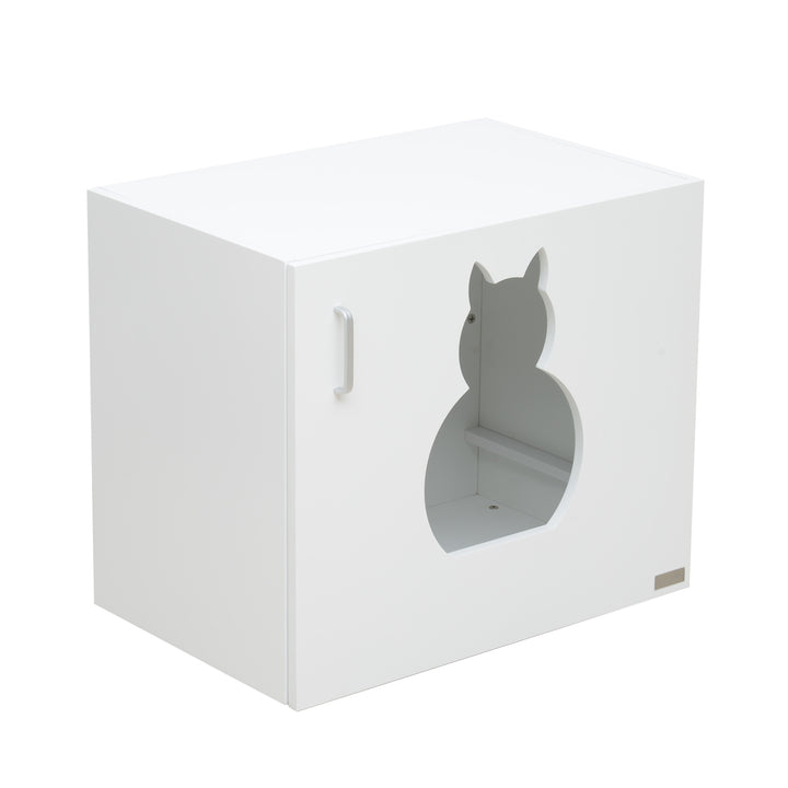 Cat Litter Box Bathroom Furniture-White