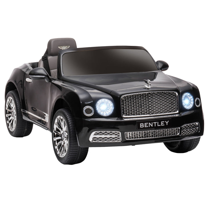 Kids Electric Ride On Car with Parent Remote, 12V Battery Powered Toy Car with Music Horn Lights MP3 Suspension Wheels for 37-72 Months, Black