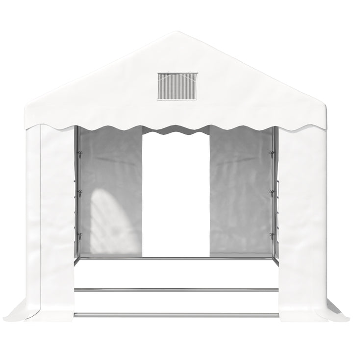 Outsunny 6 x 3 m Gazebo Canopy Party Tent with 4 Removable Side Walls and Windows for Outdoor Event, White