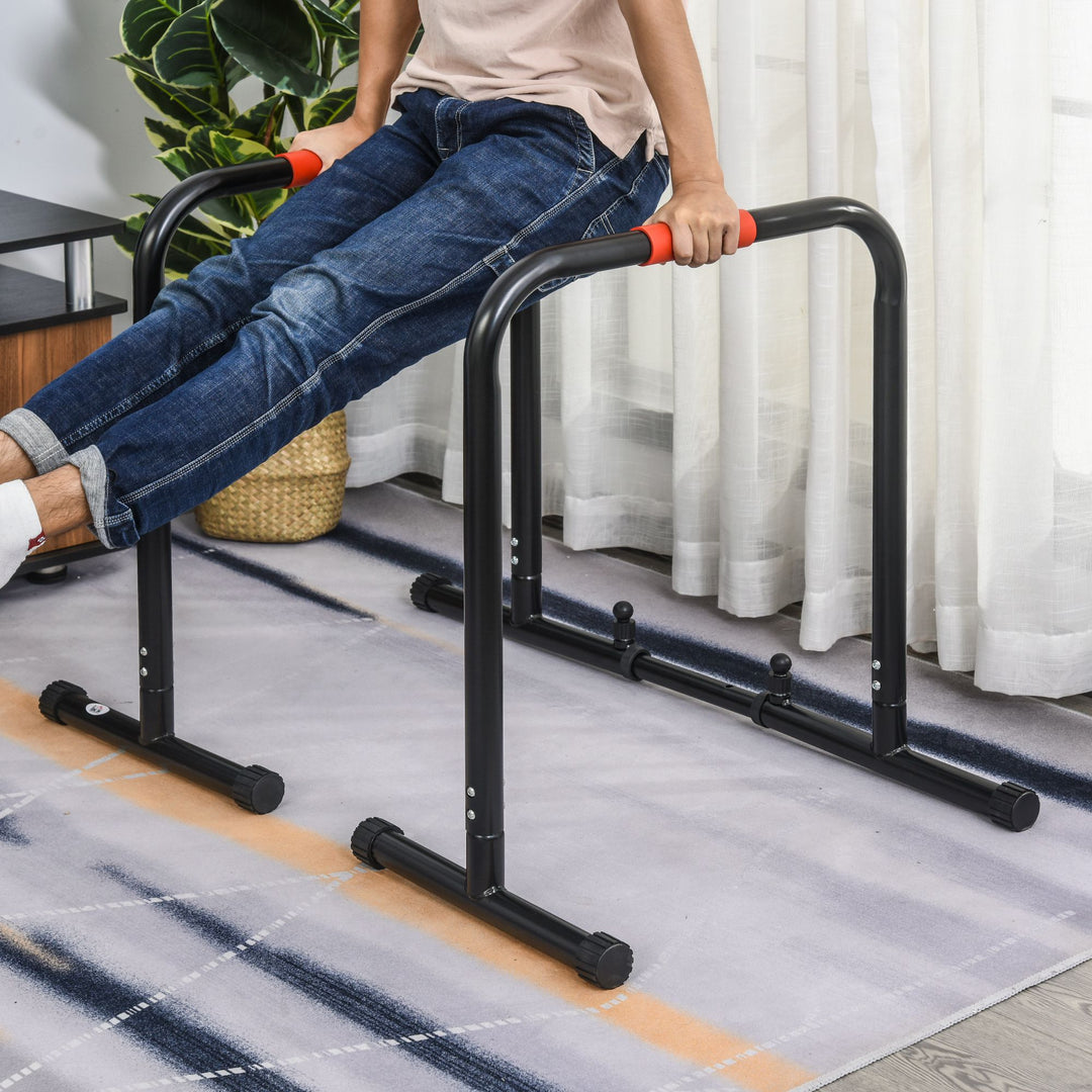 Multifunctional Dip Stand Station for Home Gym Fitness Equipment with Safety Connector for Tricep Dips
