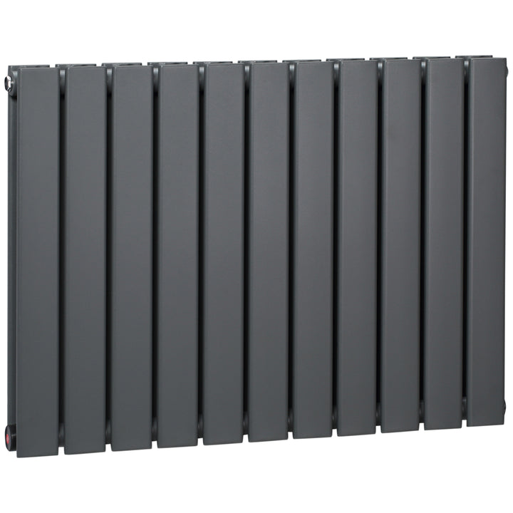 84 x 60cm Space Heater, Water-filled Heater for Home, Horizontal Designer Radiators, Quick Warm up Living room, Study, Garage, Bathrooms, Grey