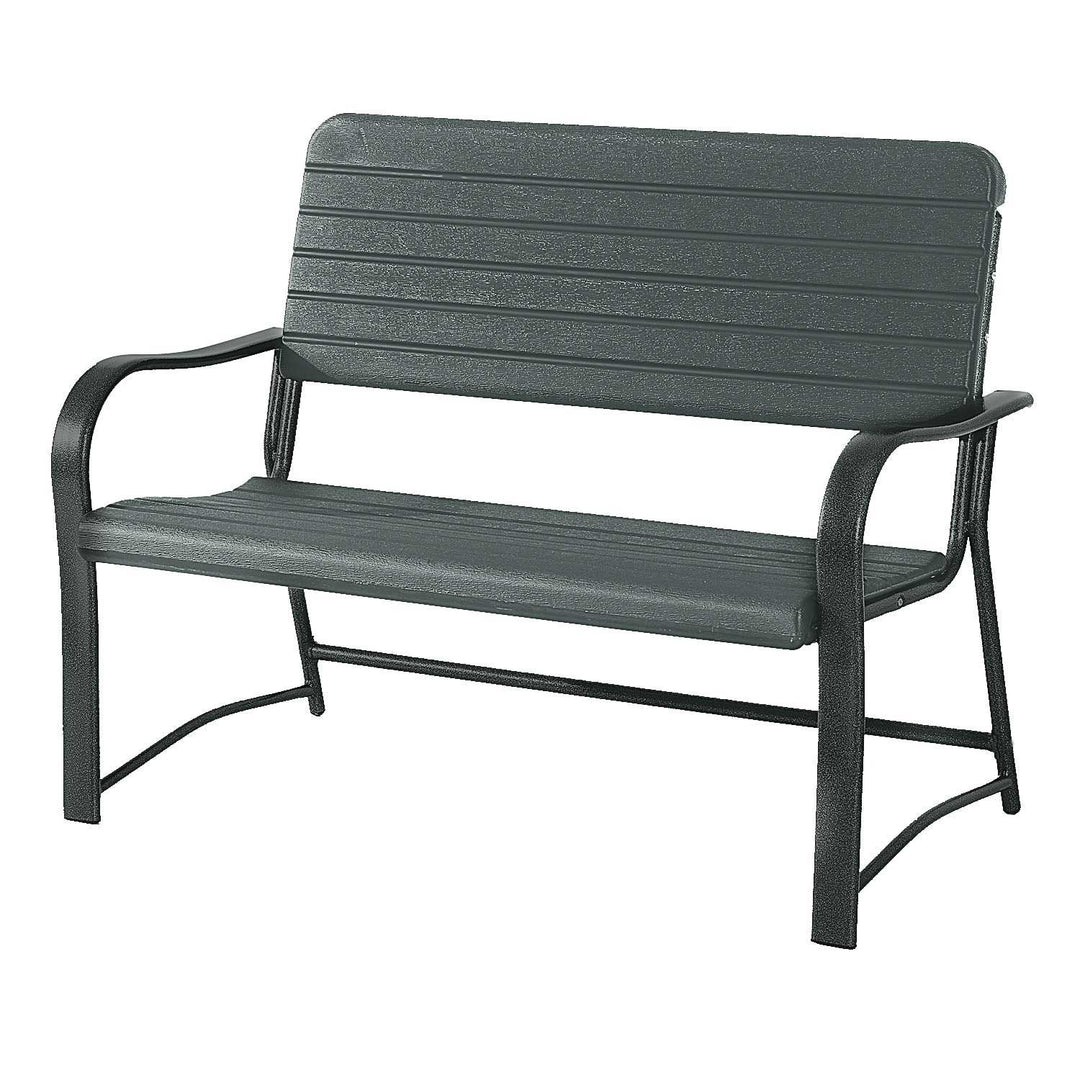 2 Seater Garden Bench Double Chair Outdoor Love Chair Patio Furniture. - Dark Green
