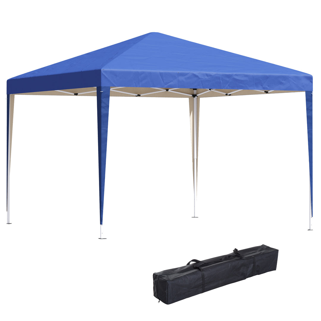 Garden Pop Up Gazebo Marquee Party Tent with Carrying Bag 3 x 3m - Blue