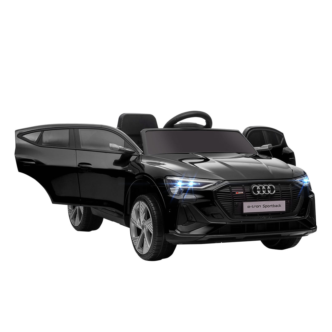 Kids Electric Ride-On Sports Car, 12V Two Motors Battery Powered Toy w/ Remote Control, Lights, Music, Horn - Black