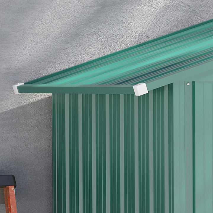 Outsunny 6ft x 3.2ft Garden Metal Storage Shed w/ Double Sliding Door and Air Vents, Tool Storage for Backyard Patio Lawn, Green