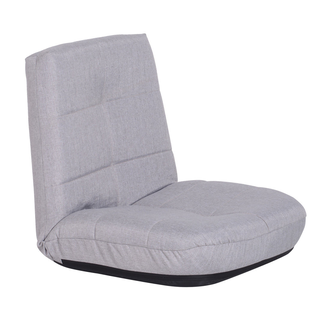 Floor Lazy Sofa Chair 5 - Position Adjustable Recliner 180 Degree Swivel Legless Linen Seater Thick Padding High Density Comfort Reclining