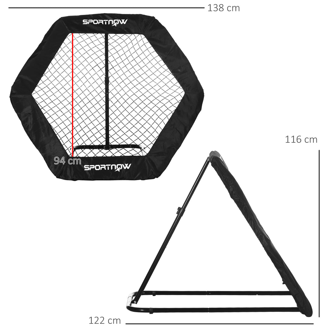 SPORTNOW Football Rebounder Net with 5 Adjustable Angles, Foldable Football Kickback Target Goal for Play Training Teaching, Indoor and Outdoor Use