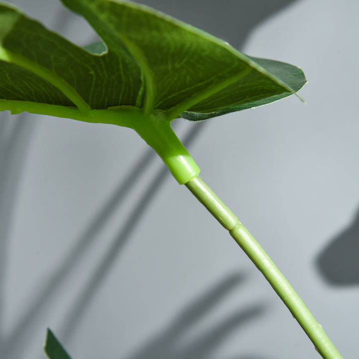 Artificial Monstera Tree with Nursery Pot, Fake Tropical Palm Tree