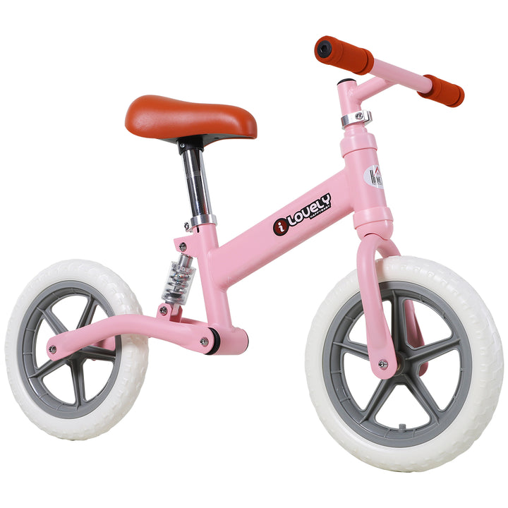 HOMCOM Toddler Balance Bike No Pedal Walk Training Pink