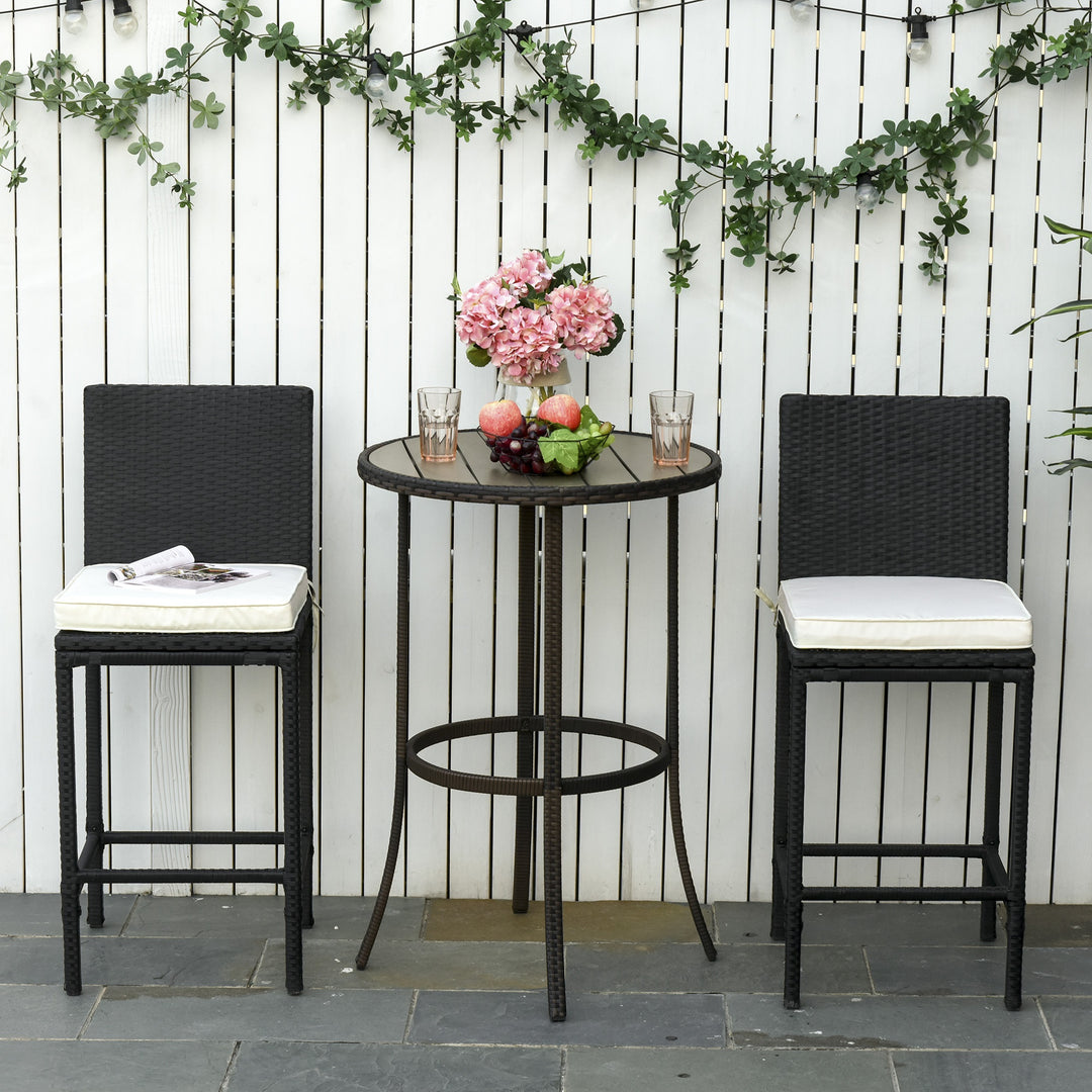 Set of 2 Bench Cushion Seat Pads Dining Chair w/Straps Indoor Garden Patio Mat White 45L x 45W x 5T cm