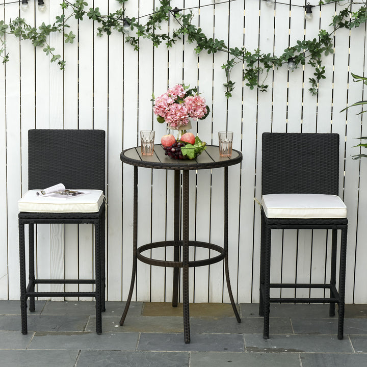 Set of 2 Bench Cushion Seat Pads Dining Chair w/Straps Indoor Garden Patio Mat White 45L x 45W x 5T cm